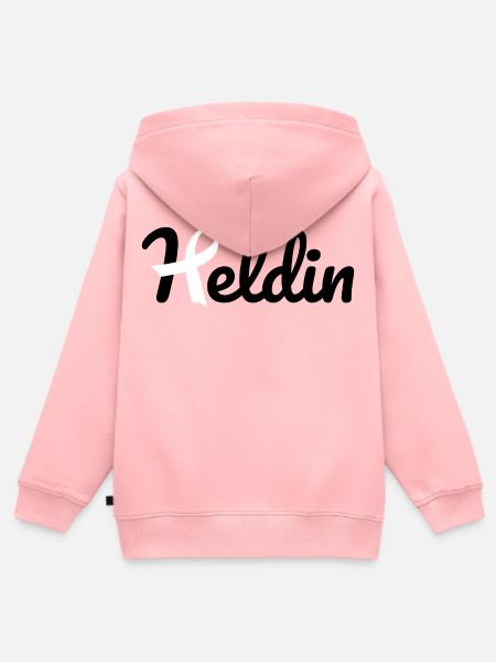 Heldin Krebs - Kinder Premium Organic Zip Hoodie - Rosa