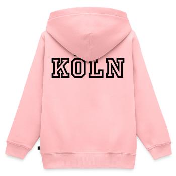 Cologne - Sweat Premium à capuche zippé enfant bio - rose - Dos - AI Model Kid Female (0cm)