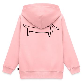 dog - Kids Premium Organic Zip-up Hoodie - rose - Back - AI Model Kid Female (0cm)