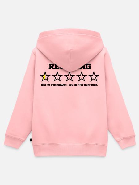 Government5starblack - Kinder Premium Organic Zip Hoodie - Rosa
