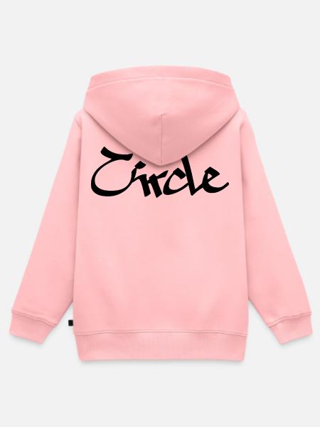 circle - Kinder Premium Organic Zip Hoodie - Rosa