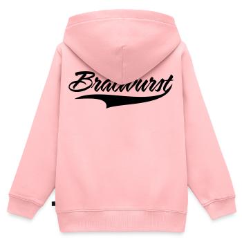 saucisse - Sweat Premium à capuche zippé enfant bio - rose - Dos - AI Model Kid Female (0cm)