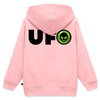 Alien Alien-Logo - Kinder Premium Organic Zip Hoodie - Rosa - Hinten - AI Model Kid Female (0cm)