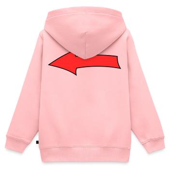 Pfeilbogen - Kinder Premium Organic Zip Hoodie - Rosa - Hinten - AI Model Kid Female (0cm)