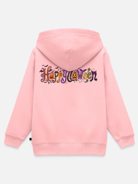 Frohe Halloween-Kreaturen. - Kinder Premium Organic Zip Hoodie - Rosa