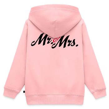 hochzeit - Kinder Premium Organic Zip Hoodie - Rosa - Hinten - AI Model Kid Female (0cm)