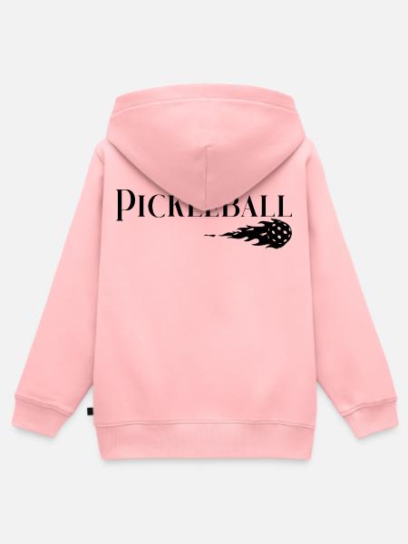 Pickleball - Kinder Premium Organic Zip Hoodie - Rosa