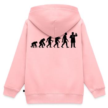 Chemiker Evolution Für Chemie Student Professor - Kinder Premium Organic Zip Hoodie - Rosa - Hinten - AI Model Kid Female (0cm)