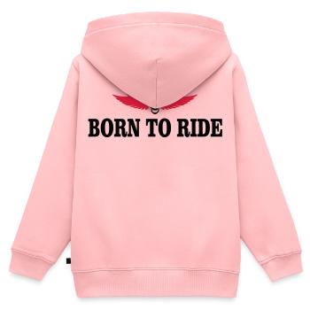biker - Kids Premium Organic Zip-up Hoodie - rose - Back - AI Model Kid Female (0cm)