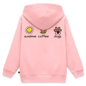 Lustige Designs für Hundefreunde - Kinder Premium Organic Zip Hoodie - Rosa - Hinten - AI Model Kid Female (0cm)