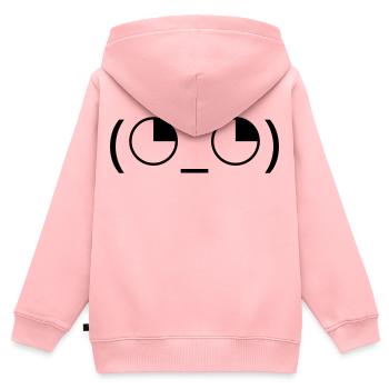 Augenrollen Emoticon (◔_◔) genervter Blick - Kinder Premium Organic Zip Hoodie - Rosa - Hinten - AI Model Kid Female (0cm)