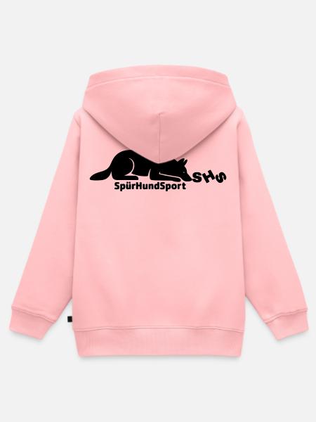SHS Logo schwarz - Kinder Premium Organic Zip Hoodie - Rosa