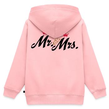 hochzeit - Kinder Premium Organic Zip Hoodie - Rosa - Hinten - AI Model Kid Female (0cm)