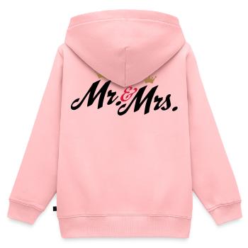 hochzeit - Kinder Premium Organic Zip Hoodie - Rosa - Hinten - AI Model Kid Female (0cm)