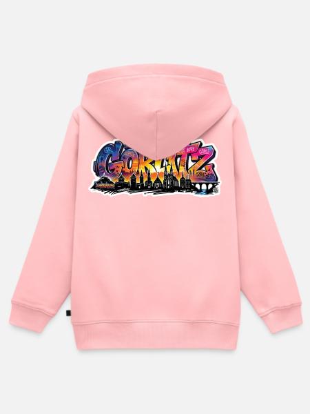 Görlitz Skyline Graffiti-Sehenswürdigkeiten - Kinder Premium Organic Zip Hoodie - Rosa