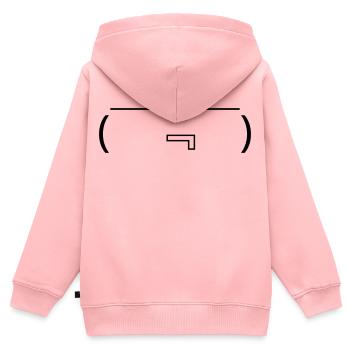 Hungriges Emote (￣﹃￣) sabbern Kaomoji - Kinder Premium Organic Zip Hoodie - Rosa - Hinten - AI Model Kid Female (0cm)