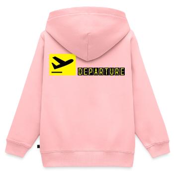 Flugzeug beim Starten - Kinder Premium Organic Zip Hoodie - Rosa - Hinten - AI Model Kid Female (0cm)