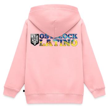 Ostblock Latino Ukrainer Ukraine Geschenk - Kinder Premium Organic Zip Hoodie - Rosa - Hinten - AI Model Kid Female (0cm)