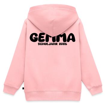 Schuljahr 2026 – Schulanfang Einschulung Schulkind - Kinder Premium Organic Zip Hoodie - Rosa - Hinten - AI Model Kid Female (0cm)