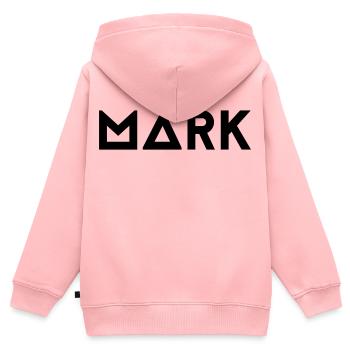 Vorname Mark - Kinder Premium Organic Zip Hoodie - Rosa - Hinten - AI Model Kid Female (0cm)