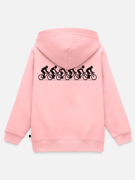 Radrennfahrer - Kinder Premium Organic Zip Hoodie - Rosa
