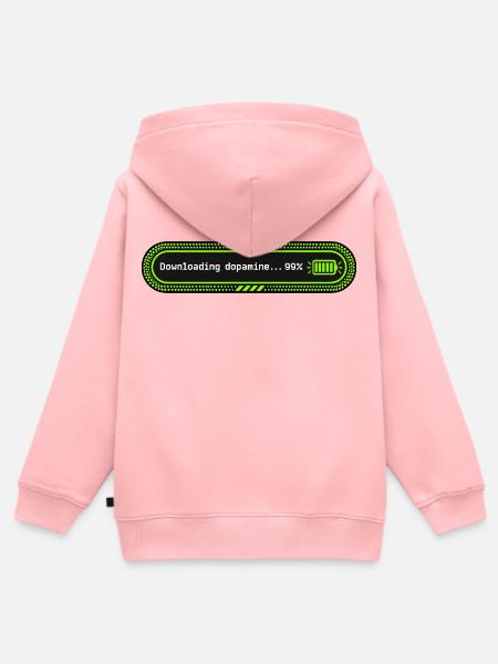 Dopamine 99 Lustige Ladeleiste herunterladen - Kinder Premium Organic Zip Hoodie - Rosa