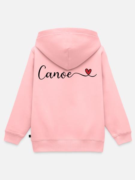 Kanu - Kinder Premium Organic Zip Hoodie - Rosa