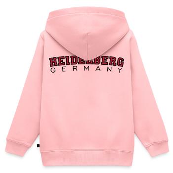 Heidelberg Germany - Kinder Premium Organic Zip Hoodie - Rosa - Hinten - AI Model Kid Female (0cm)