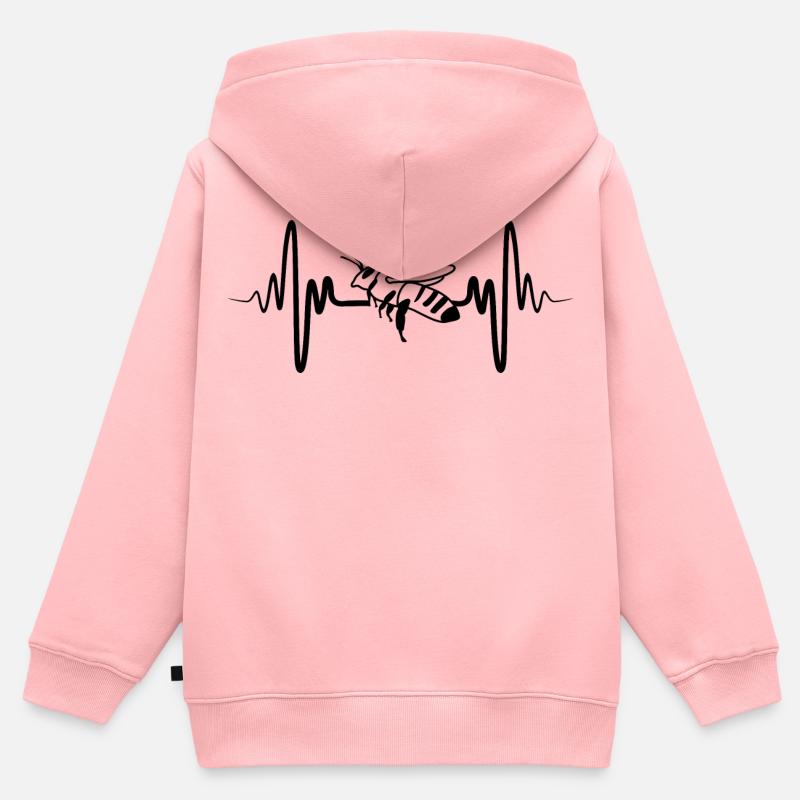 Ape - Felpa Premium con cappuccio con zip bambino bio - rosa