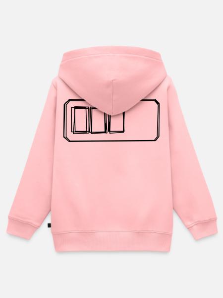 Ladebalken handgezeichnet - Kinder Premium Organic Zip Hoodie - Rosa