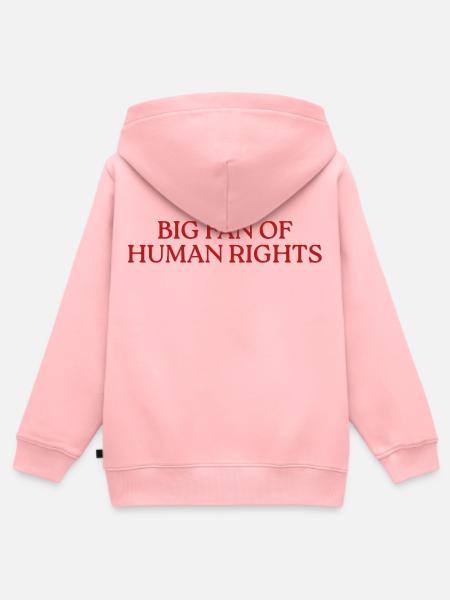 Big Fan Of Human Rights - Kinder Premium Organic Zip Hoodie - Rosa