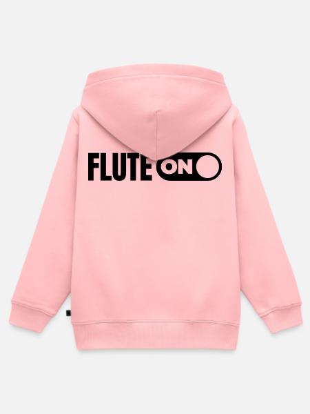 Flöte einschalten - Kinder Premium Organic Zip Hoodie - Rosa