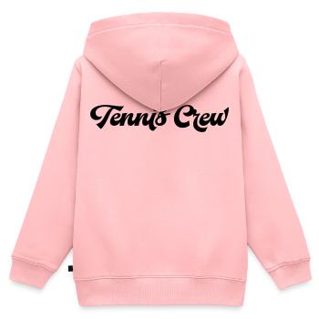 Tennis Spieler - Kinder Premium Organic Zip Hoodie - Rosa - Hinten - AI Model Kid Female (0cm)