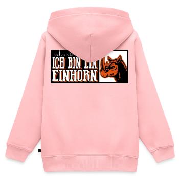 Einhorn unicorn lustig dub nas horn - Kinder Premium Organic Zip Hoodie - Rosa - Hinten - AI Model Kid Female (0cm)