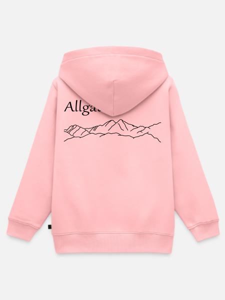 Allgäu Berge - Kinder Premium Organic Zip Hoodie - Rosa