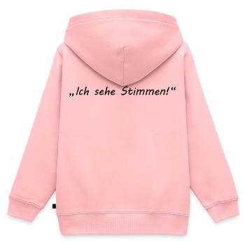 Je suis d'accord - psycho - Sweat Premium à capuche zippé enfant bio - rose - Dos - AI Model Kid Female (0cm)
