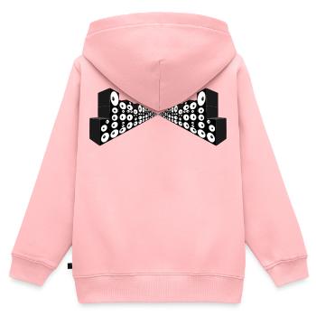 Infinity Sound Tunnel - Kinder Premium Organic Zip Hoodie - Rosa - Hinten - AI Model Kid Female (0cm)
