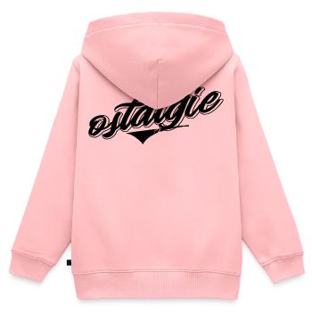 osten ostblock ossi ddr mauer retro vintage power - Kinder Premium Organic Zip Hoodie - Rosa - Hinten - AI Model Kid Female (0cm)