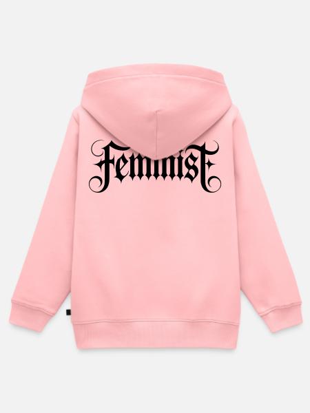 Feminist - Kinder Premium Organic Zip Hoodie - Rosa