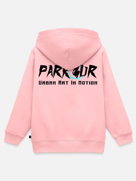 Parkour - Kinder Premium Organic Zip Hoodie - Rosa