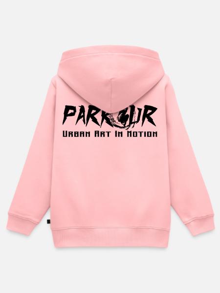 Parkour - Kinder Premium Organic Zip Hoodie - Rosa