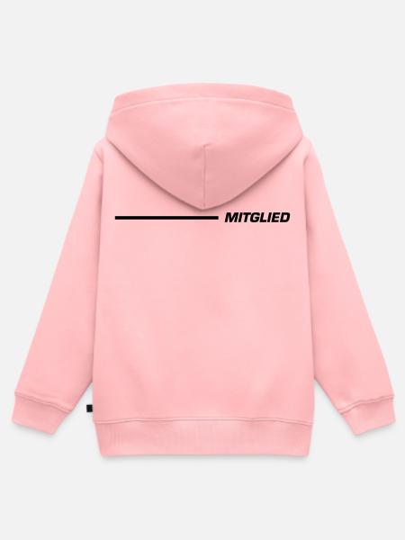 Mitglied Schriftzug Linie Schwarz - Kinder Premium Organic Zip Hoodie - Rosa