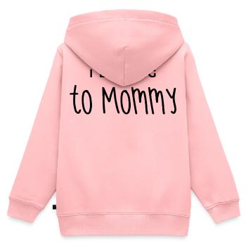Mama, ich gehöre zu Mama, Mama, Muttertag. - Kinder Premium Organic Zip Hoodie - Rosa - Hinten - AI Model Kid Female (0cm)