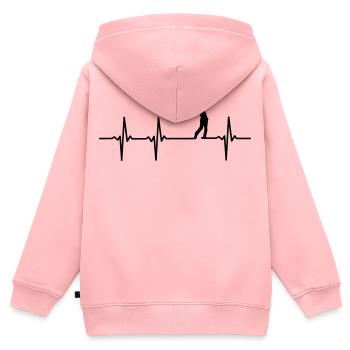 Impulsion de golfeurs - Sweat Premium à capuche zippé enfant bio - rose - Dos - AI Model Kid Female (0cm)