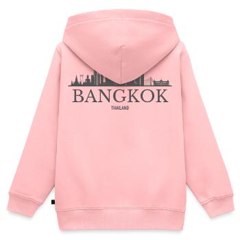 Bangkok, Thailand, Bangkok Skyline - Kinder Premium Organic Zip Hoodie - Rosa - Hinten - AI Model Kid Female (0cm)