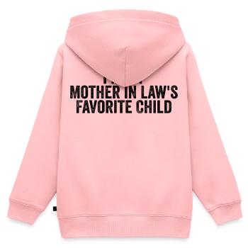 Das Lieblingskind meiner Schwiegermutter – Familienhumor - Kinder Premium Organic Zip Hoodie - Rosa - Hinten - AI Model Kid Female (0cm)