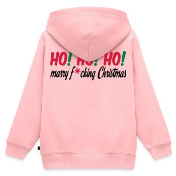 christmas - Kids Premium Organic Zip-up Hoodie - rose - Back - AI Model Kid Female (0cm)