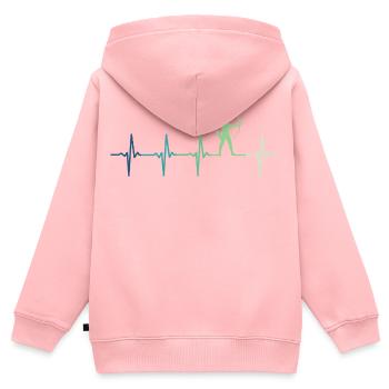 Bogenschießen Bogenschießen Herzschlag - Kinder Premium Organic Zip Hoodie - Rosa - Hinten - AI Model Kid Female (0cm)
