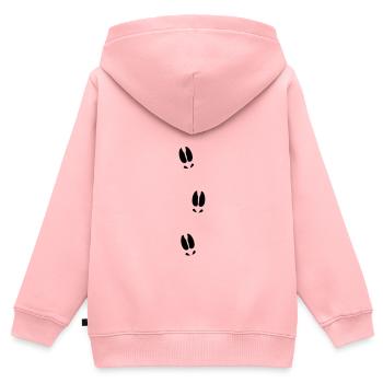 Moose tracks - Kids Premium Organic Zip-up Hoodie - rose - Back - AI Model Kid Female (0cm)