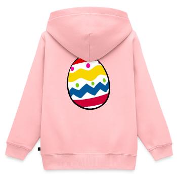 Ei - Kinder Premium Organic Zip Hoodie - Rosa - Hinten - AI Model Kid Female (0cm)